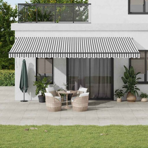 vidaXL Tenda na ručno uvlačenje antracit i bijela 600x300 cm