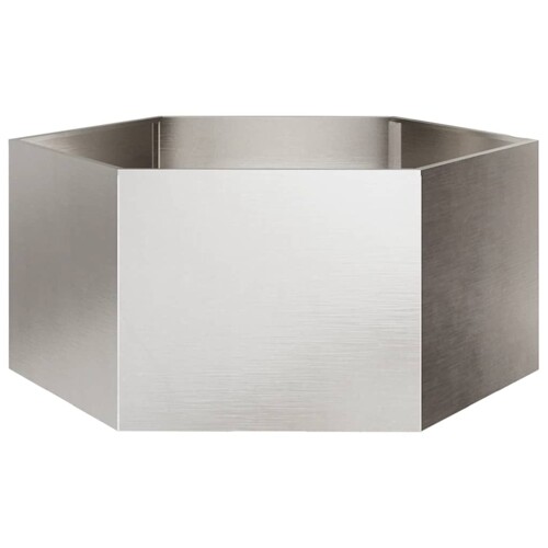 vidaXL Vrtna sadilica šesterokutna 104x90x45 cm od nehrđajućeg čelika
