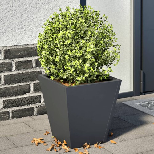 vidaXL Vrtne sadilice 2 kom antracit 30x30x30 cm čelične