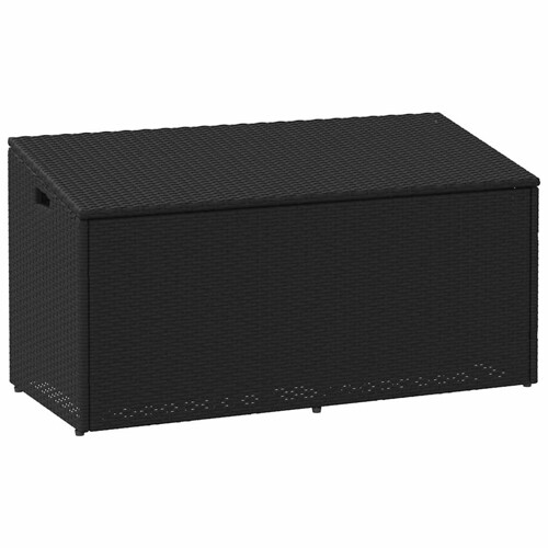 vidaXL Vrtna kutija za pohranu crna 110x50x58 cm od poliratana