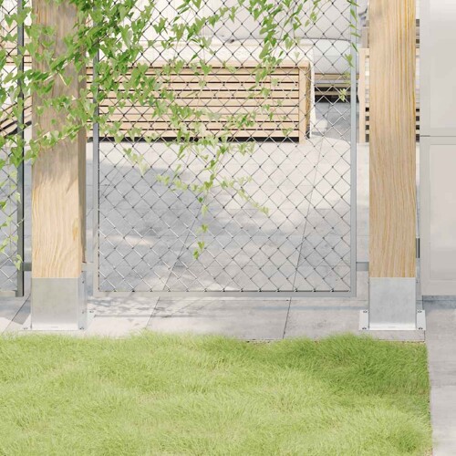 vidaXL Postolja za stupove kvadratna 12 kom 141x141 mm pocinčani čelik