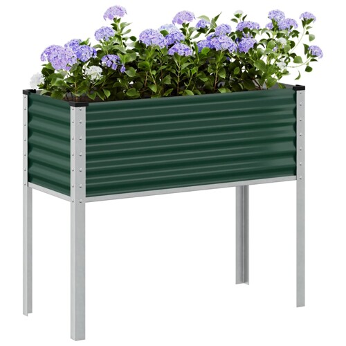 vidaXL Vrtna sadilica zelena 100x41x90 cm čelična