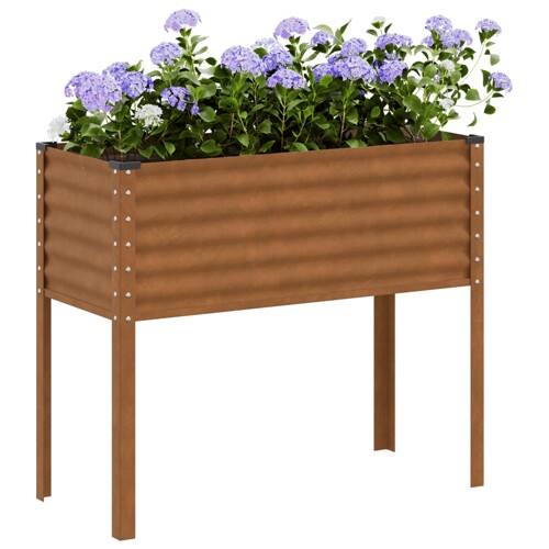 vidaXL Vrtna sadilica 100x41x90 cm od pohabanog čelika