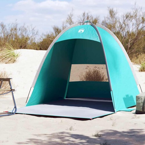 vidaXL Šator za plažu za 3 osobe morskozeleni vodootporni
