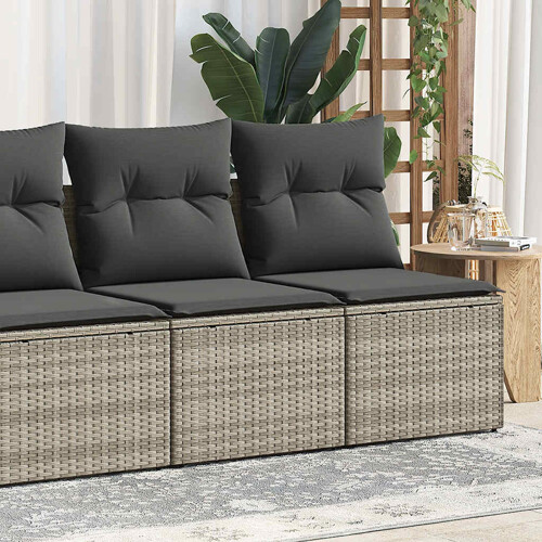 vidaXL 2-dijelni set vrtnih sofa s jastucima od poliratana i bagrem