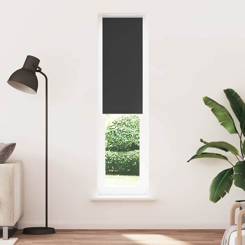 vidaXL Rolo zavjesa Blackout Black 60x210 cm Širina tkanine 55,7 cm