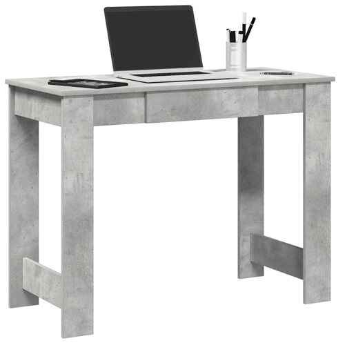 vidaXL Radni stol boja betona 100x45x75 cm od konstruiranog drva