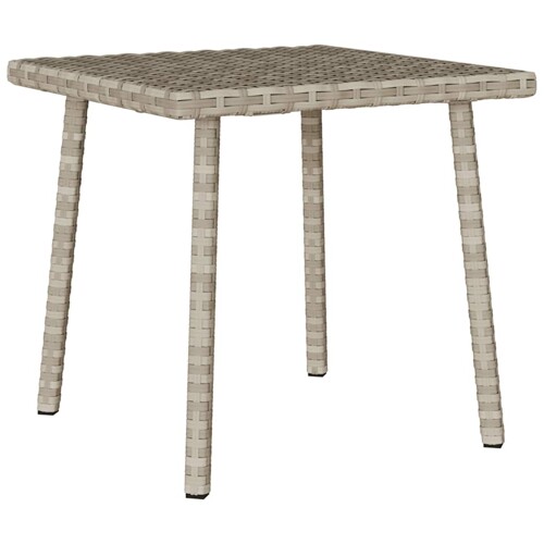vidaXL Vrtni stolić za kavu pravokutni svijetlo sivi 40x40x37 cm
