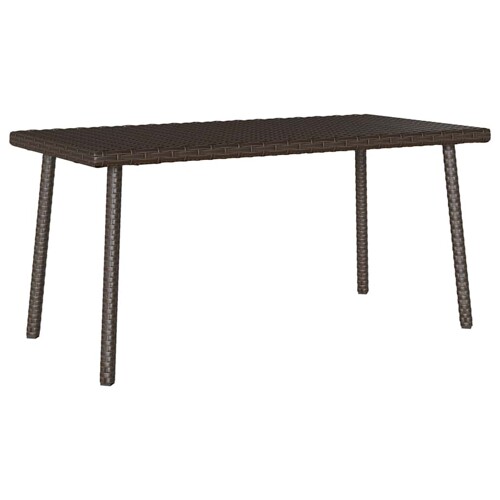 vidaXL Vrtni stolić za kavu pravokutni smeđi 80x40x37 cm poliratan