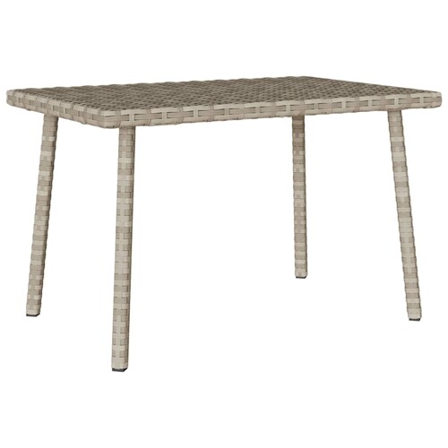 vidaXL Vrtni stolić za kavu pravokutni svijetlo sivi 60x40x37 cm