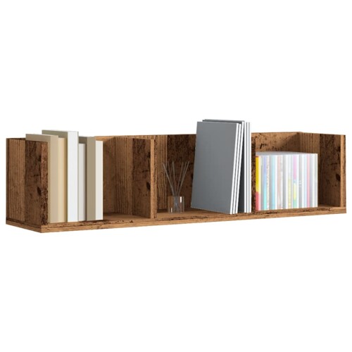 vidaXL CD zidna polica staro drvo 75x18x18 cm konstruirano drvo