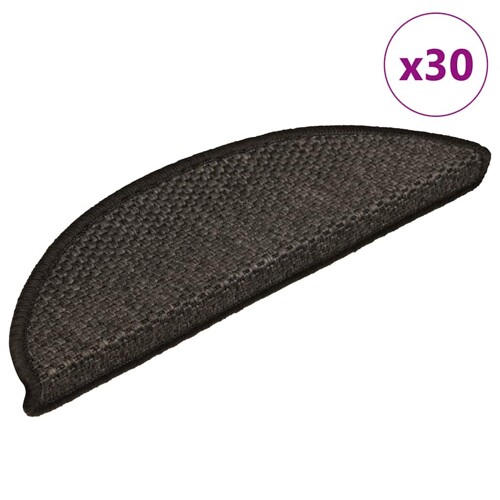 vidaXL Samoljepljivi otirači za stepenice 30 kom 56x17x3 cm antracit