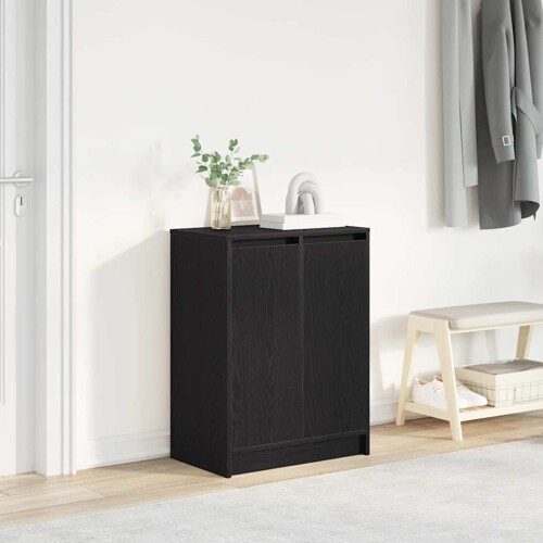 vidaXL Ormarić za cipele crni hrast 57x34x76 cm od konstruiranog drva