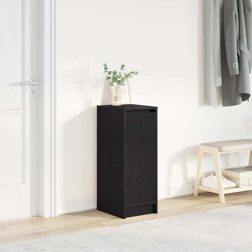 vidaXL Ormarić za cipele crni hrast 29,5x34x76 cm konstruiranog drva