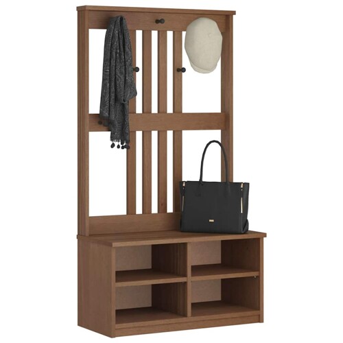 vidaXL Drvo za dvoranu SANDENS 87x40x159,5 cm puno drvo bor