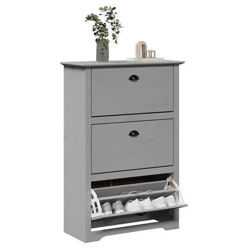 vidaXL Stalak za cipele \\"BODO\\" sivi 80x35x118 cm