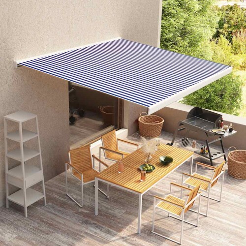vidaXL Platno za tendu plavo-bijelo 500 x 300 cm