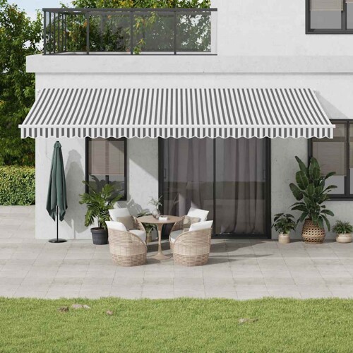 vidaXL Tenda na ručno uvlačenje antracit&bijela 600x300 cm