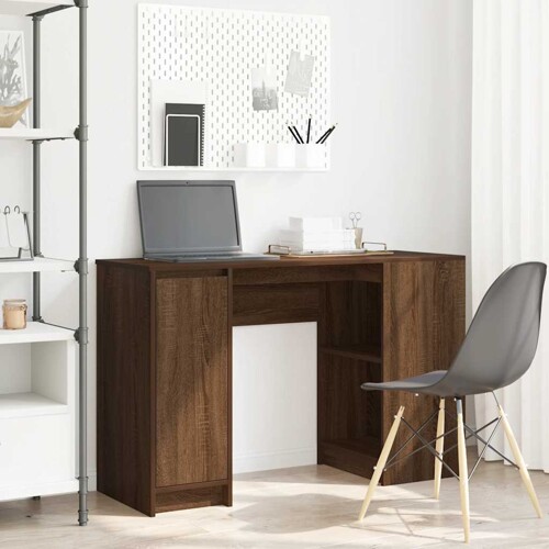 vidaXL Radni stol smeđi hrast 120x42x76 cm konstruirano drvo