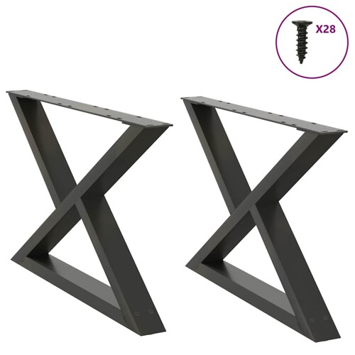 vidaXL Noge za stolić 2 kom antracit 70x(42-43,3) cm čelik