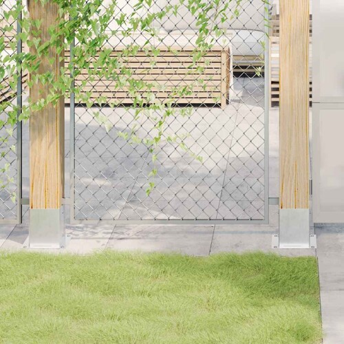 vidaXL Postolja za stupove kvadratna 4 kom 121x121 mm pocinčani čelik