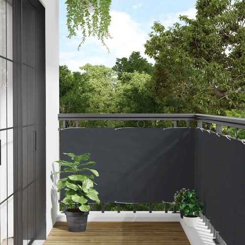 vidaXL Balkonski zaslon za privatnost antracit 400 x 75 cm PVC