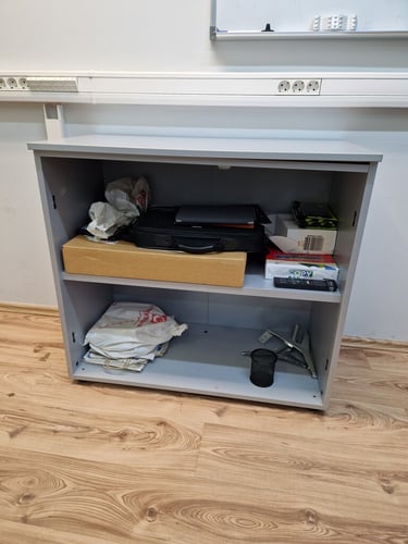 Uredski ormarić - 90x83x46 sivi, bez vrata