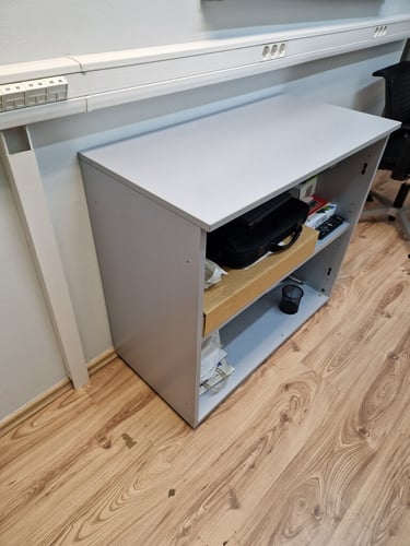 Uredski ormarić - 90x83x46 sivi, bez vrata