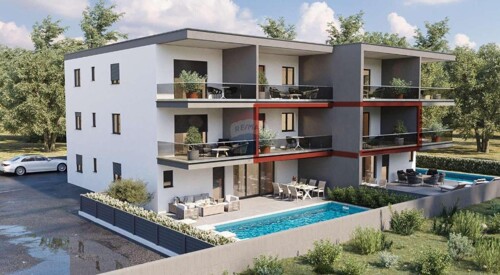 Istra,Novigrad-Dvosoban stan na prvom katu