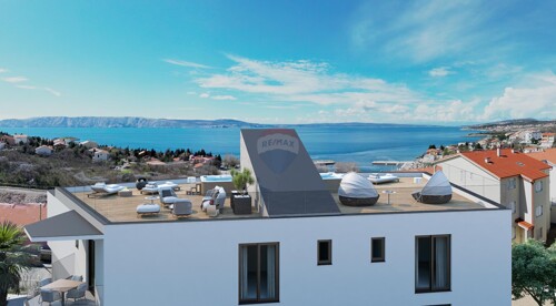 Novi Vinodolski,Klenovica-penthouse u novogradnji 100m od mo