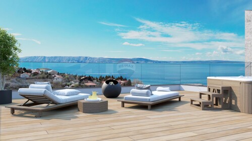 Novi Vinodolski,Klenovica-penthouse u novogradnji 100m od mo
