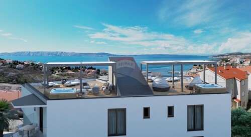 Novi Vinodolski,Klenovica-penthouse u novogradnji 100m od mo
