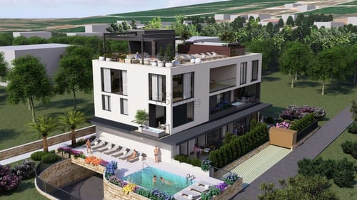 SUKOŠAN,LUKSUZAN PENTHOUSE UZ MORE S PRIVATNOM KROVNOM TERASOM,PRODAJA