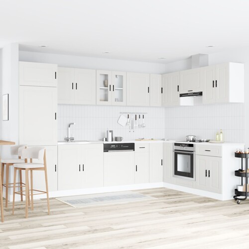 vidaXL Ormar ispod sudopera Porto s umivaonikom bijeli 80x46x84,5 cm od drva