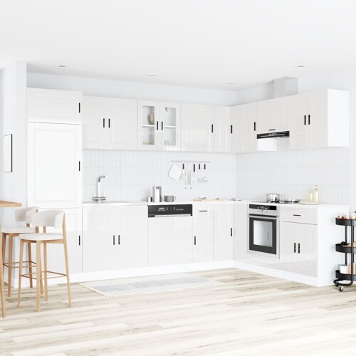 vidaXL Ormar s umivaonikom \\"\\"Porto\\"\\" visoki sjaj bijeli 80x46x84,5 cm...
