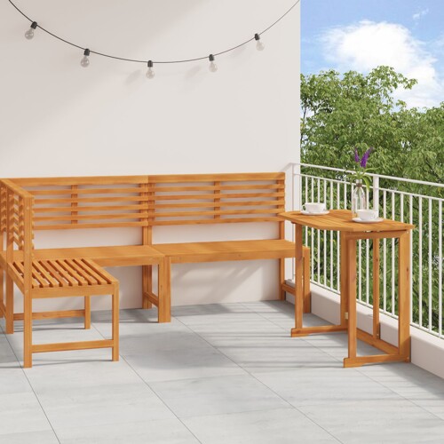 vidaXL 3-dijelni vrtni bistro set od čvrstog akacijinog drva
