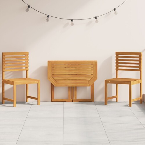 vidaXL 3-dijelni vrtni bistro set od čvrste akacije