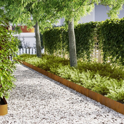 vidaXL Ograde za travnjake 50 kom 100x0,5x20 cm Cinkani čelik