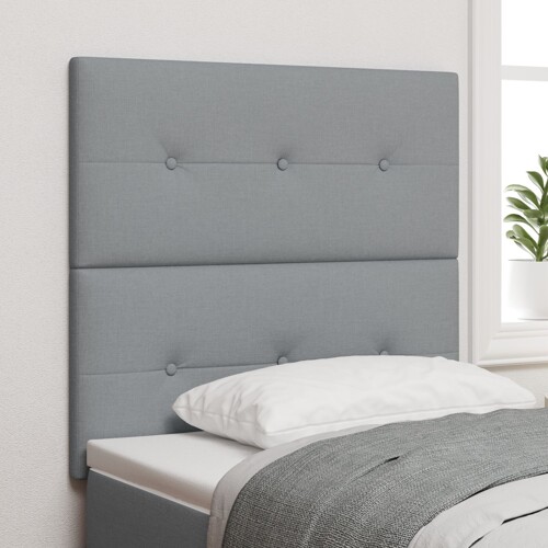 vidaXL LED Uzglavlje Svjetlosiva 100 cm Tkanina