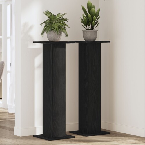 vidaXL Stalak za biljke 2 kom Crni hrast 30x30x95 cm Konstruirano drvo