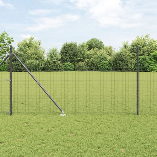 vidaXL Stubovi ograde s šiljkom 26 kom Ø32 mm 140 cm Galvanizirani čelik