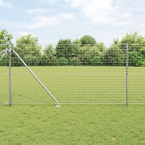 vidaXL Stupovi ograde s šiljkom 26 kom Ø32 mm 140 cm Galvanizirano čelik