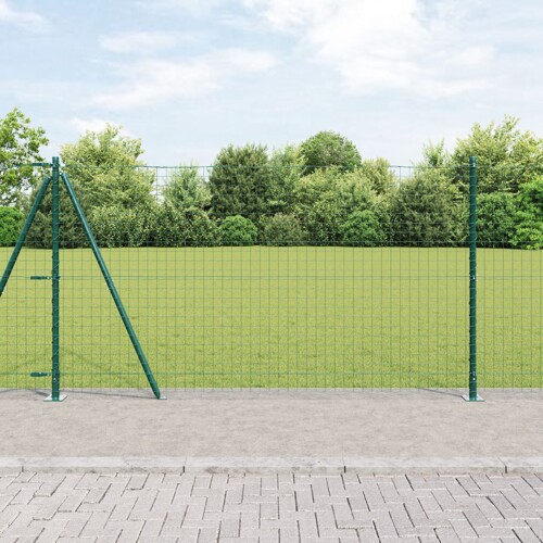 vidaXL Stupovi za Ograde Set od 104 Zelena Beton 3.2 x 3.2 x 68.5 cm