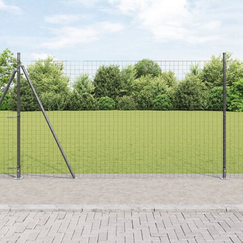 vidaXL Stupovi Ograde Set od 104 Siva Beton 3.2 x 3.2 x 83.5 cm