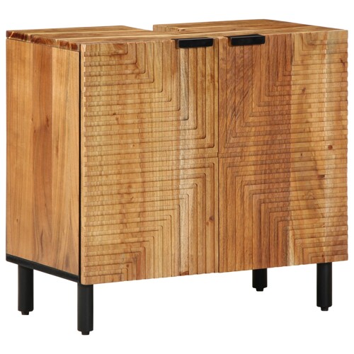 vidaXL Kupaonski ormar s umivaonikom 62x33x58 cm Masivno drvo akacije