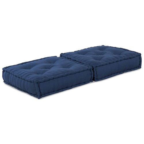 vidaXL Modularni Pouf Indigo 70x70x36 Tkanina