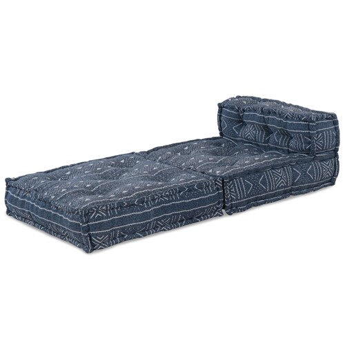 vidaXL Modularni Pouf Indigo 70x70x54 Oblačan