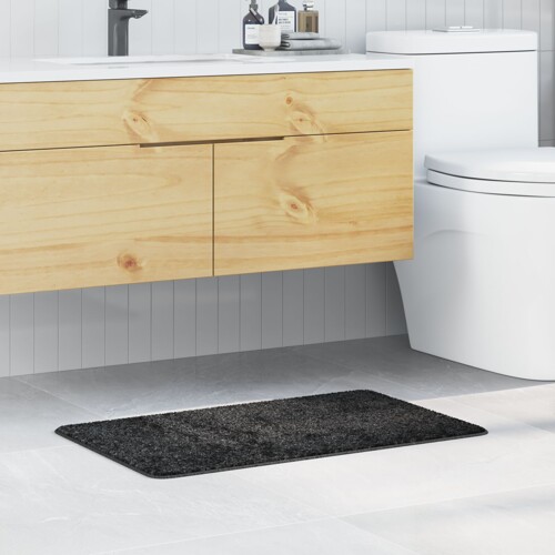 vidaXL Kupaonska prostirka Pravokutna Tamno Siva 50x80 cm Polipropilen Nekliz...