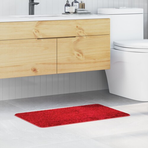 vidaXL Prostirka za kupatilo pravokutna crvena 50x80 cm polipropilen protiv k...
