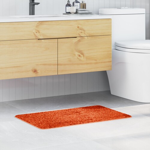 vidaXL Prostirka za kupaonicu pravokutna narančasta 50x80 cm polipropilen pr...